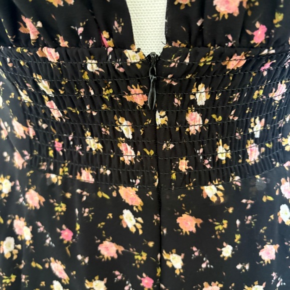 WAYF New Black Floral Tiered Maxi Dress S - Picture 7 of 16